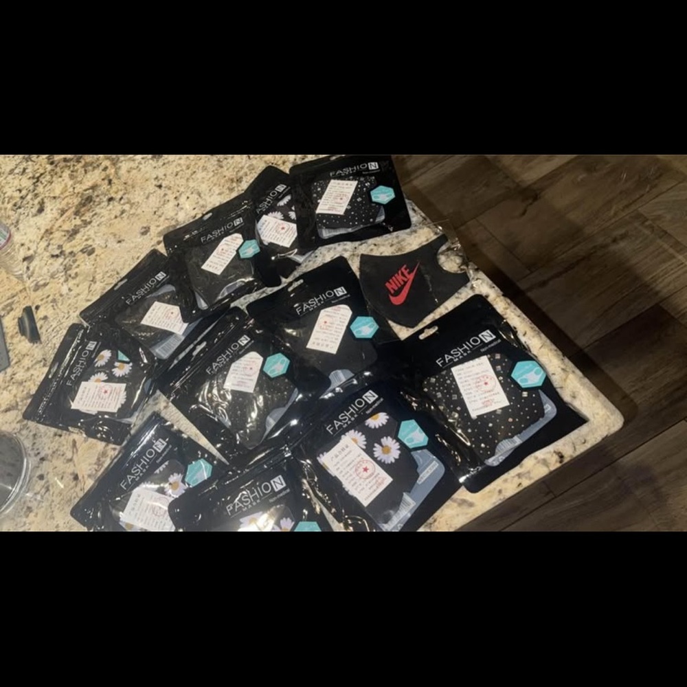 Nike Black and Pink Face Masks
